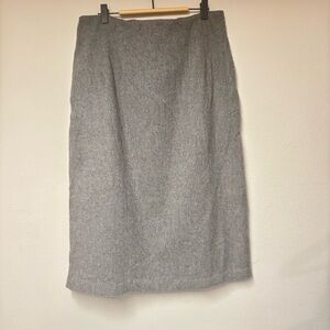 Vintage Savannah Grey Wool Pencil Skirt